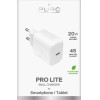 Puro PROLITE 20W USB-C Wall Charger - White - (PUTCUSBC20WDYWHI)