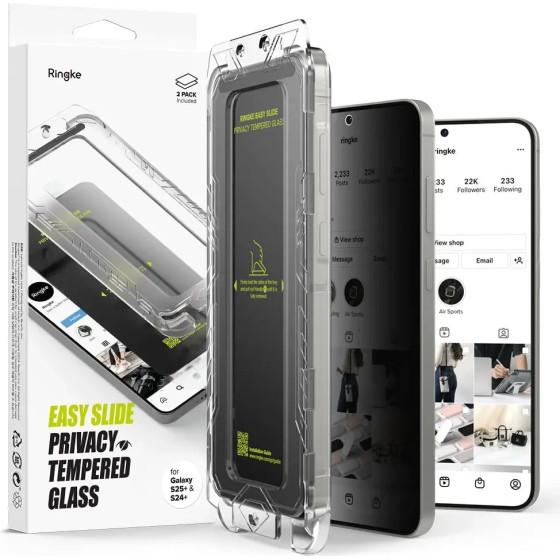 Ringke Easy Slide 2-pack Privacy Glass for Samsung Galaxy S25+ - (27196-0)