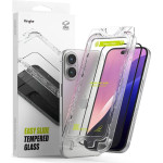 Ringke Easy Slide 2-pack tempered glass with black frame for iPhone 15 / 16 - (25869-0)