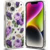 Ringke Fusion Design Armored Case Cover with Gel Frame for iPhone 14 Plus transparent (Purple rose) - (FD637E29)