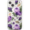 Ringke Fusion Design Armored Case Cover with Gel Frame for iPhone 14 Plus transparent (Purple rose) - (FD637E29)