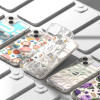 Ringke Fusion Design Armored Case Cover with Gel Frame for iPhone 14 Plus transparent (Purple rose) - (FD637E29)