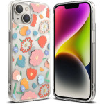 Ringke Fusion Design Armored Sleeve Cover with Gel Frame for iPhone 14 Plus transparent (Floral) - (FD637E31)