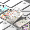 Ringke Fusion Design Armored Sleeve Cover with Gel Frame for iPhone 14 Plus transparent (Floral) - (FD637E31)