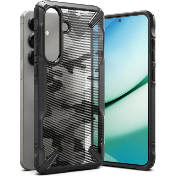 Ringke Fusion X Case for Samsung Galaxy S25+ - Black Camo - (27057-0)