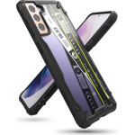 Ringke Fusion X Design durable PC Case with TPU Bumper for Samsung Galaxy S21+ 5G (S21 Plus 5G) black (Ticket band) - (XDSG0052)