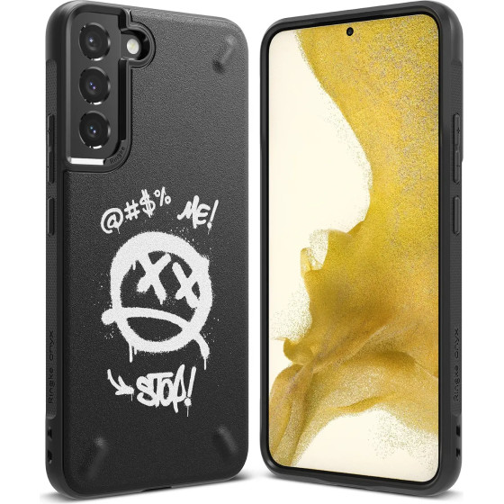 Ringke Onyx Design Durable TPU Cover for Samsung Galaxy S22 + (S22 Plus) black (Graffiti) () - (Ringke SAMSUNG Galaxy S22 Plus ONYX DESIGN* GRAFFITI)