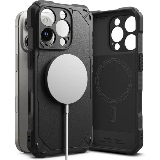 Ringke Rugged Gear MagSafe iPhone 16 Pro Max Case - Black - (26302-0)