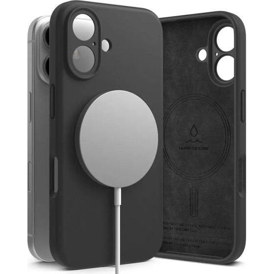Ringke Silicone MagSafe iPhone 16 Case - Black - (25864-0)