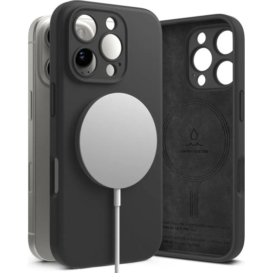 Ringke Silicone MagSafe iPhone 16 Pro Case - Black - (25877-0)