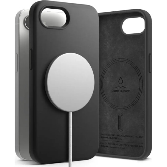 Ringke Silicone Magsafe iPhone 16e Case - Black - (27408-0)