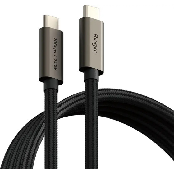 Ringke USB-C 3.2 Gen. PD240W Cable 200cm - Black - (24971-0)