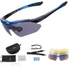 Rockbros 10007 polarizing cycling glasses - black and blue - (Rockbros-10007)