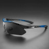 Rockbros 10007 polarizing cycling glasses - black and blue - (Rockbros-10007)