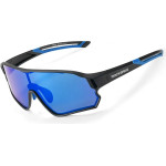 Rockbros 14110009001 polarized cycling glasses for children 8-14 years old - black and blue - (Rockbros-14110009001)