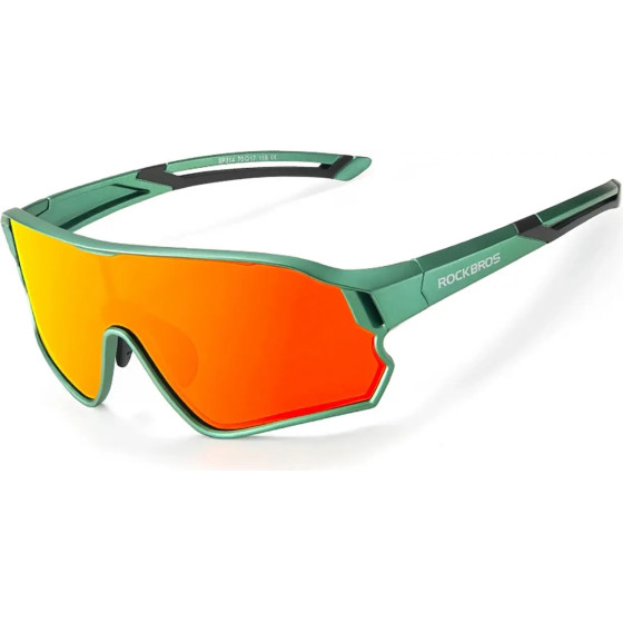 Rockbros 14110009002 polarized cycling glasses for children 8-14 years old - green - (Rockbros-14110009002)