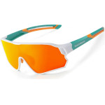 Rockbros 14110009003 polarized cycling glasses for children 8-14 years old - green and white - (Rockbros-14110009003)