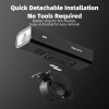 Rockbros 24710012001 front bicycle light 800 lm + USB-C - USB-A cable - black - (Rockbros-24710012001)
