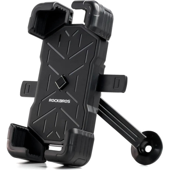 Rockbros 25210030007 phone holder for motorcycle - black - (Rockbros-25210030007)