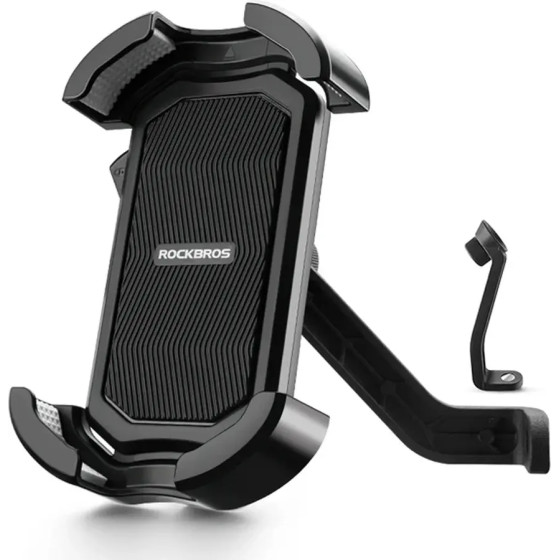Rockbros 25210032005 Motorcycle Phone Holder for Mirror - Black - (Rockbros-25210032005)
