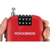 Rockbros 32420981001 bicycle lock with retractable cable - red - (Rockbros-32420981001)