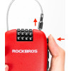 Rockbros 32420981001 bicycle lock with retractable cable - red - (Rockbros-32420981001)