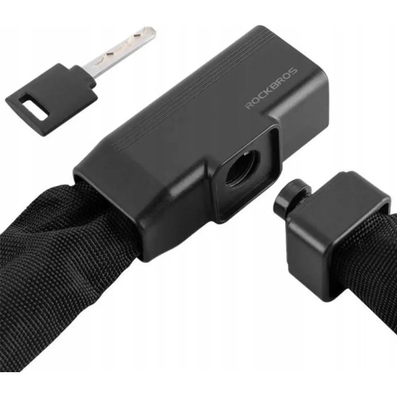 Rockbros 32430708001 bicycle lock with key 0.97 m - black - (Rockbros-32430708001)