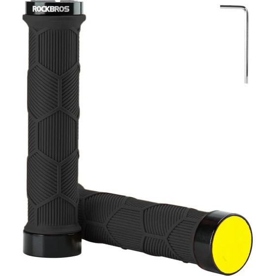 Rockbros 40720007001 bicycle grips with reflector - black - (Rockbros-40720007001)