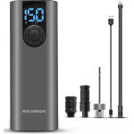 Rockbros 42720001001 Electric Bike Pump with LED Display + USB-C - USB-A Cable - Black - (Rockbros-42720001001)