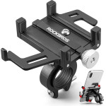 Rockbros 699-BK Aluminum Alloy Bicycle Phone Holder - Black - (Rockbros-699-BK)