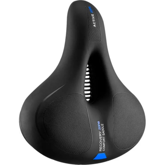 Rockbros AQ-6090B bicycle saddle - black and blue - (Rockbros-AQ-6090B)