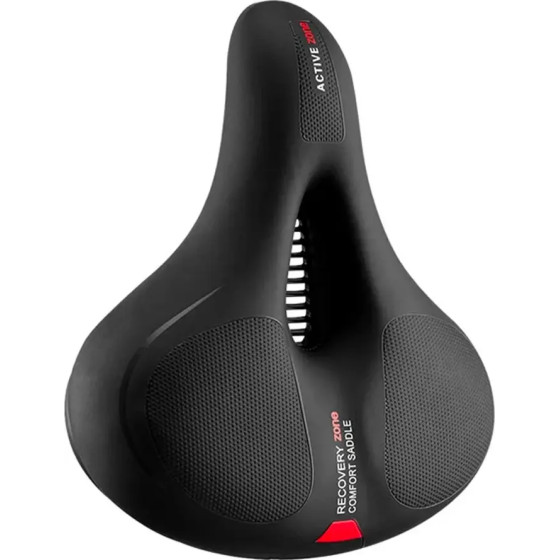 Rockbros AQ-6090R bicycle saddle - black and red - (Rockbros-AQ-6090R)