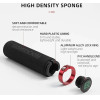 Rockbros BT1001BKRD sponge bicycle handlebar grips - black and red - (Rockbros-BT1001BKRD)