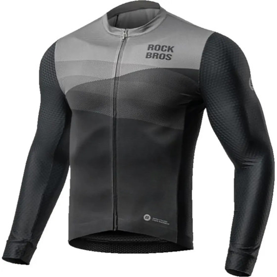Rockbros cycling jersey 15120009005 long sleeve spring/summer XXL - black - (Rockbros-15120009005)