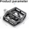 Rockbros PD15-BK Aluminum Alloy Bicycle Pedal Set - Black - (Rockbros-PD15-BK)