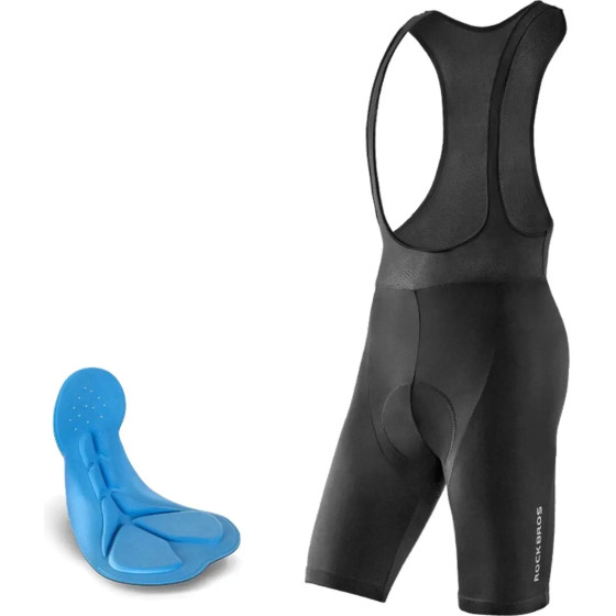 Rockbros RK2002XL bib shorts with XL pad - black - (Rockbros-RK2002XL)