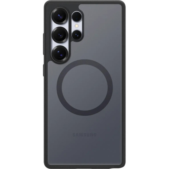 Samsung Spigen Capella Silicone Case with MagFit Magnetic Ring for Galaxy S25 Ultra - Black - (GP-FPS938PGBJW)