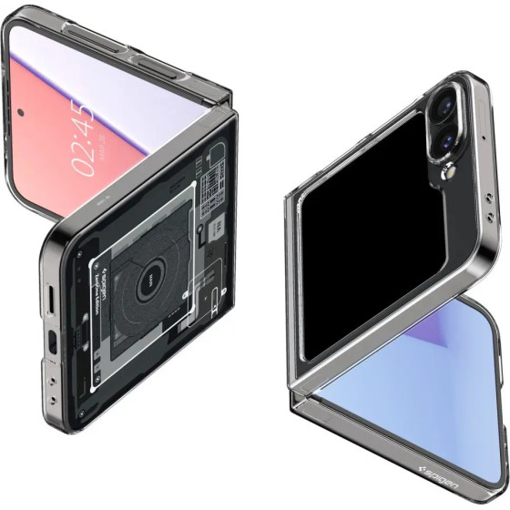 Spigen Airskin Case for Samsung Galaxy Z Flip 6 - Dark Gray (Zero One Pattern) - (25251-0)