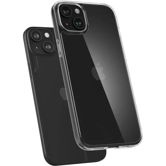 Spigen Airskin Hybrid Case for iPhone 15 Plus - Clear - (Spigen Air Skin Hybrid, crystal clear - iPhone 15 Plus)
