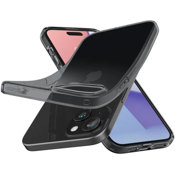 Spigen Crystal Flex iPhone 15 Plus Case - Gray-Transparent - (Spigen Crystal Flex, space crystal - iPhone 15 Plus)