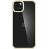 Spigen Crystal Hybrid iPhone 15 Plus Case - Transparent Beige - (Spigen Crystal Hybrid, sand beige - iPhone 15 Plus)