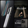 Spigen Crystal Hybrid iPhone 15 Pro Case - Black - (Spigen Crystal Hybrid, matte black - iPhone 15 Pro)