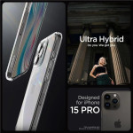 Spigen Crystal Hybrid iPhone 15 Pro Case - Clear - (Spigen Crystal Hybrid, crystal clear - iPhone 15 Pro)