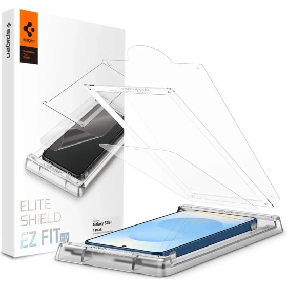 Spigen ELITE SHIELD EZ FIT Hybrid Glass for Samsung Galaxy S25+ - Transparent - (26839-0)