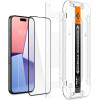 Spigen Glas.tR EZ Fit FC Tempered Glass for iPhone 15 Pro Max - Black 2 pcs. - (23782-0)