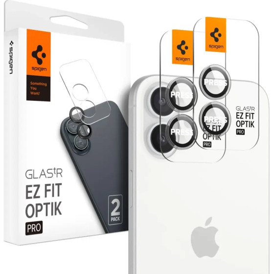 Spigen Glas.tR EZ Fit Optik Pro tempered glass for iPhone 16 Plus camera (2 pcs.) - (26128-0)