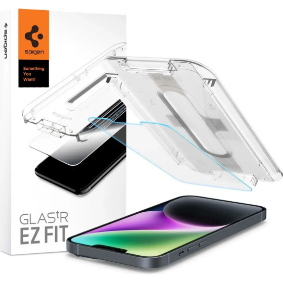 Spigen Glas.tR EZ Fit Tempered Glass for iPhone 13 / 13 Pro / 14 / 16e - (19784-0)