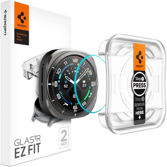 Spigen Glas.TR EZ Fit Tempered Glass for Samsung Galaxy Watch Ultra (47mm) - Clear (2-pack) - (25747-0)