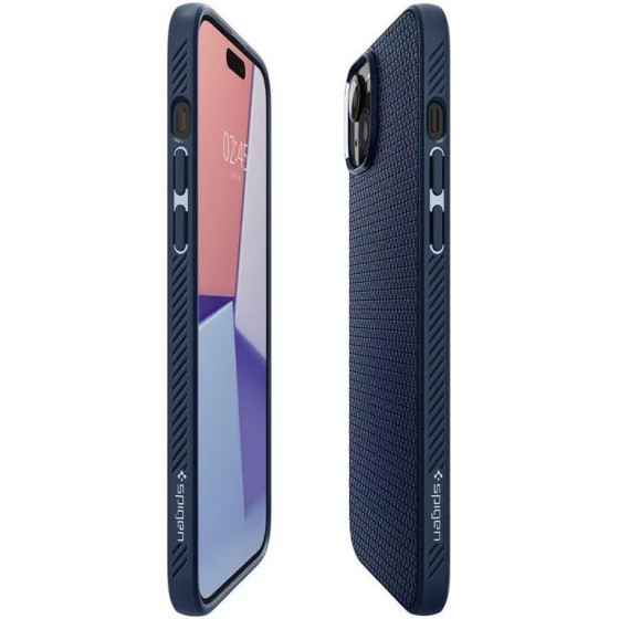 Spigen Liquid Air Case for iPhone 15 Plus - Blue - (Spigen Liquid Air, navy blue - iPhone 15 Plus)