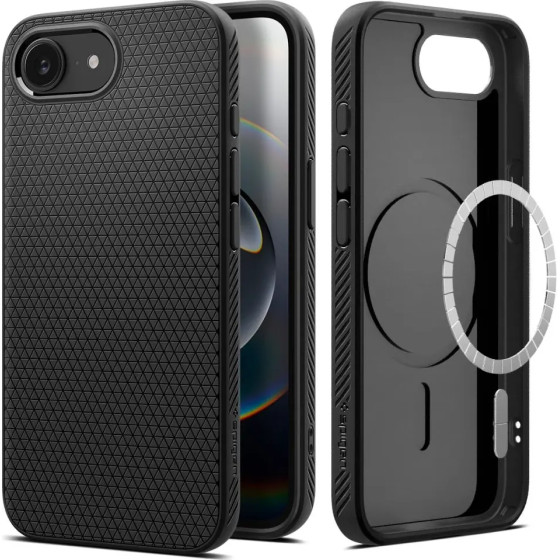 Spigen Liquid Air Mag MagSafe iPhone 16e Case - Matte Black - (27218-0)